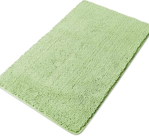 Miniatura 126 de Yeaban Alfombras de baño gris oscuro – Gruesas alfombras de baño de chenilla | Alfombras de baño absorbentes y lavables antideslizantes, alfombras