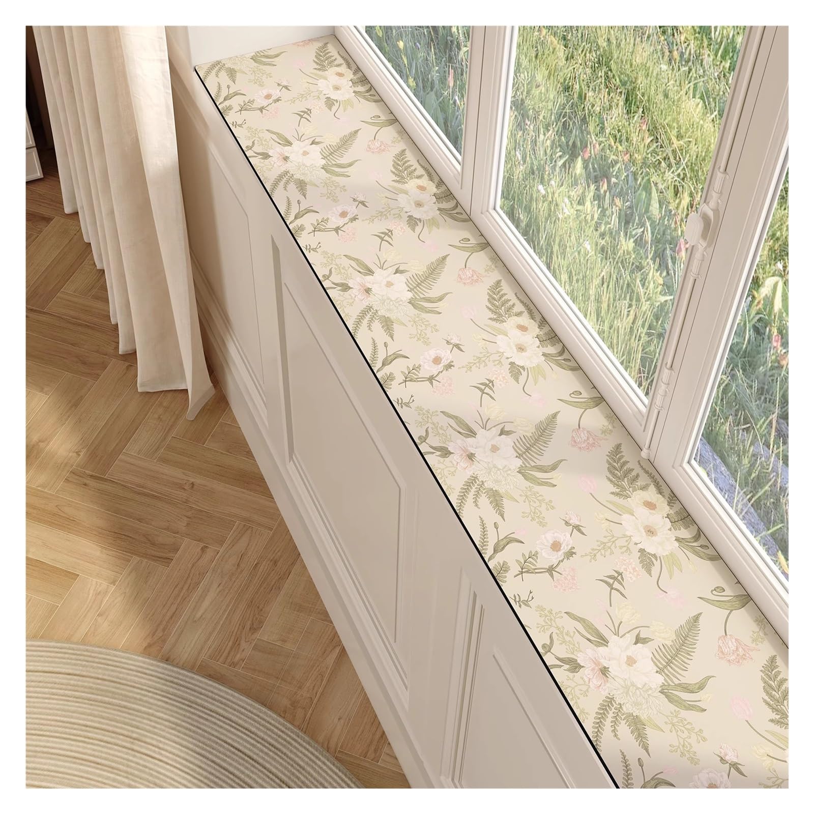 Alfombrilla antiarañazos para mueble de TV y protector decorativo de alféizar