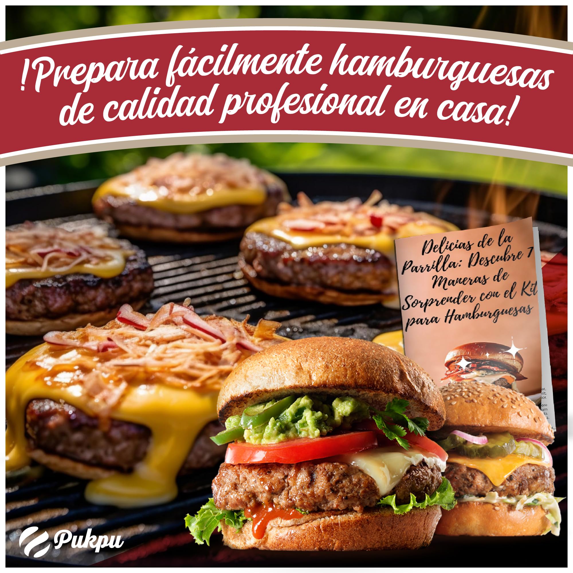 Set Barbacoa Smash Burger Grande Negro – Kit Completo con Prensa, Espátulas, Campanas y Accesorios BBQ