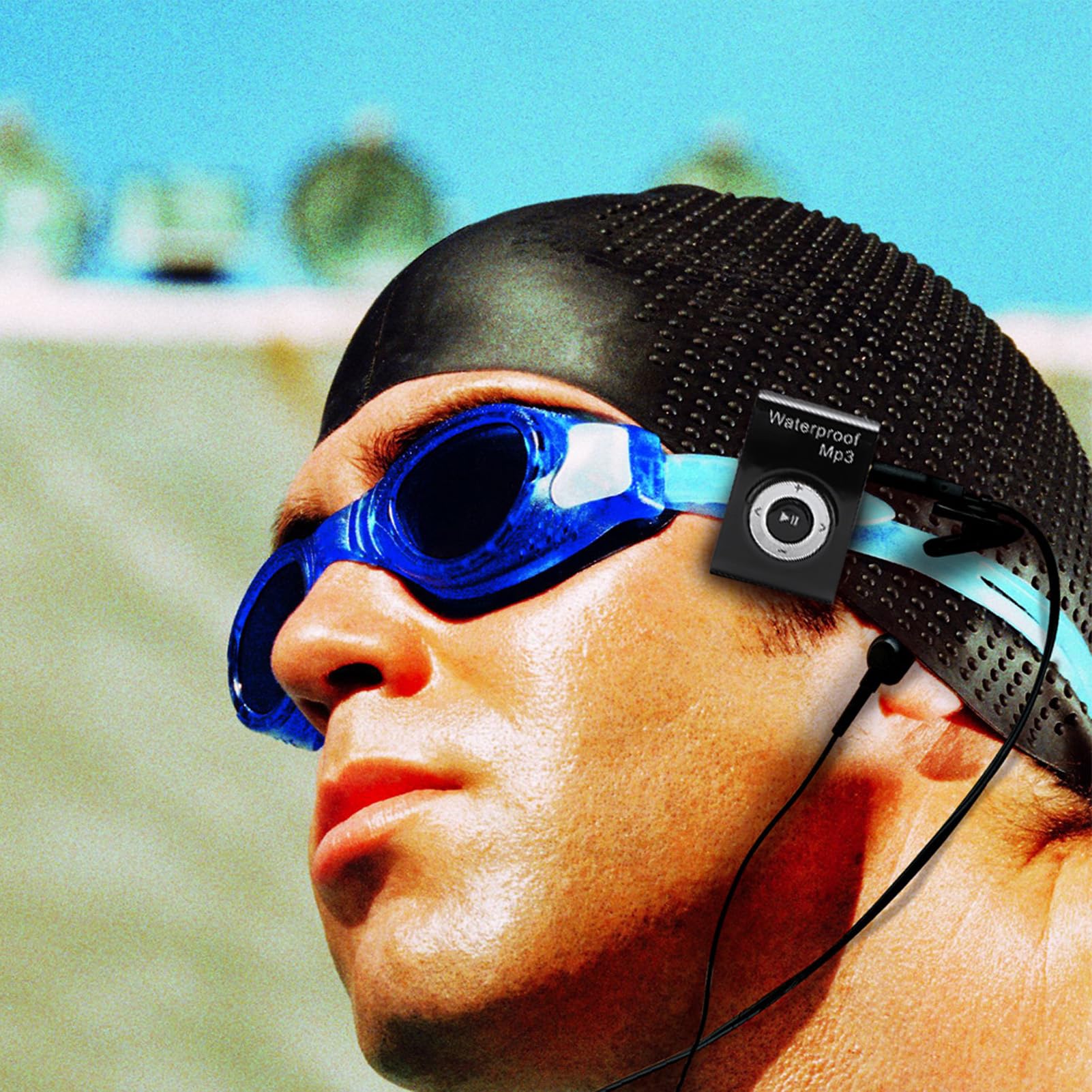 Haofy Buceo Reproductor de MP3 Impermeable IPX8 Reproductor de Música Subacuático Sonido Claro Auriculares Memoria de 8 GB para Nadar Correr Surf para un Estilo de Vida Activo (Black)
