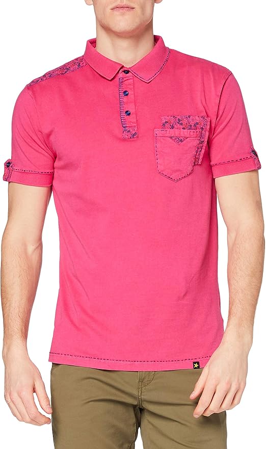 Joe Browns Men's Cool and Comfortable Polo Shirt, AHot Pink, S