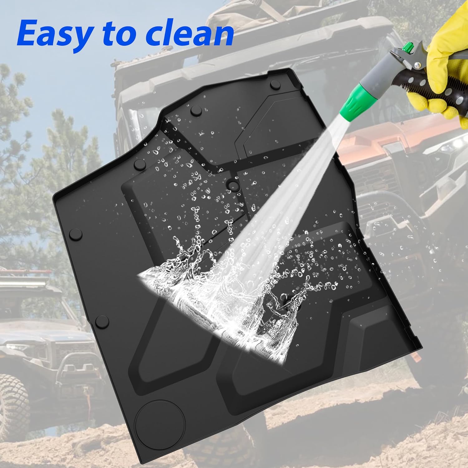 SAUTVS TPE Floor Mats for Polaris Xpedition XP 5/ ADV 5 2024 2025 2026 Accessories, Front and Rear Row Floor Liners All Weather Protection Slush Mats Floor Mats (3PCS)