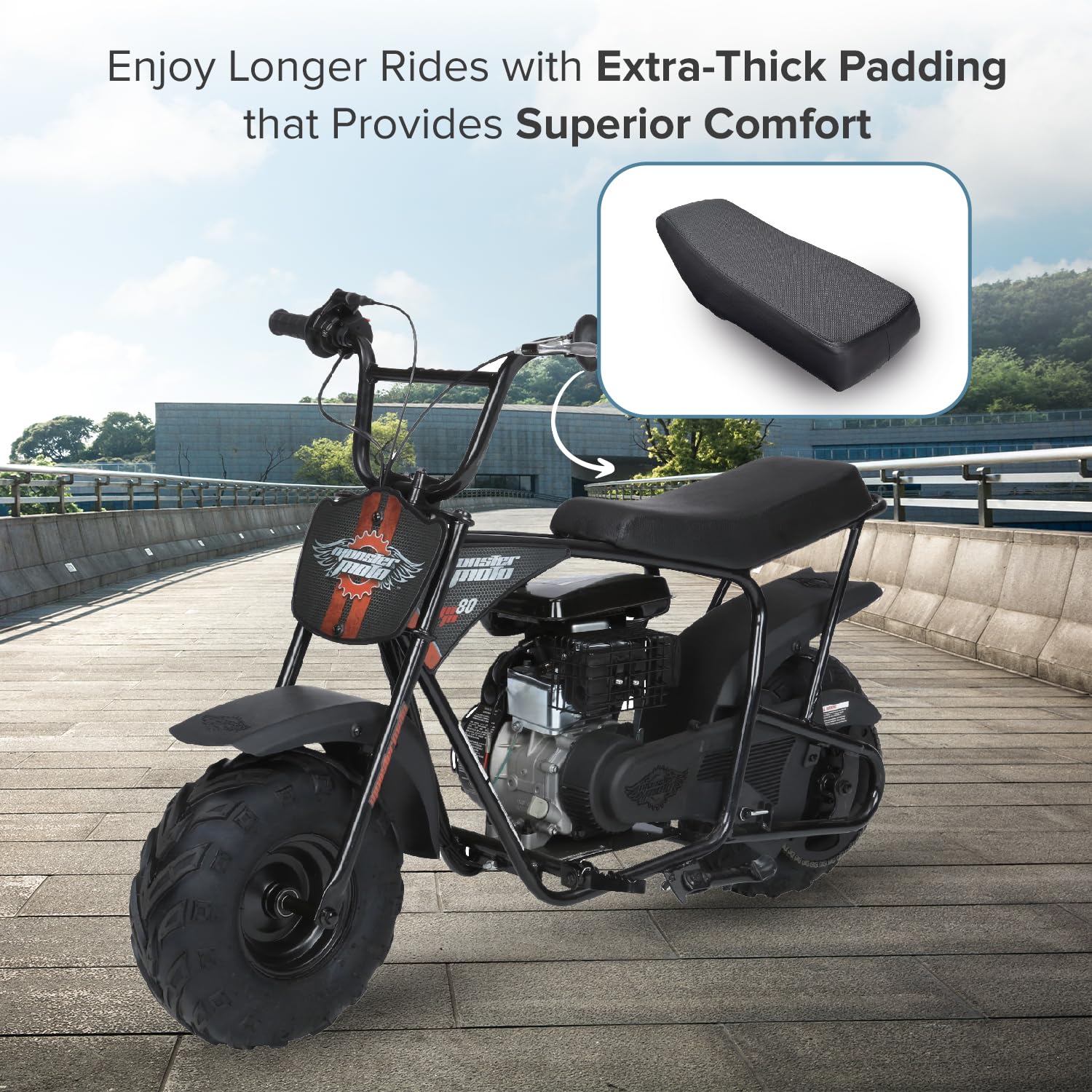 Amazon.com: AlveyTech Black Seat for Monster Moto/Mega Moto Mini