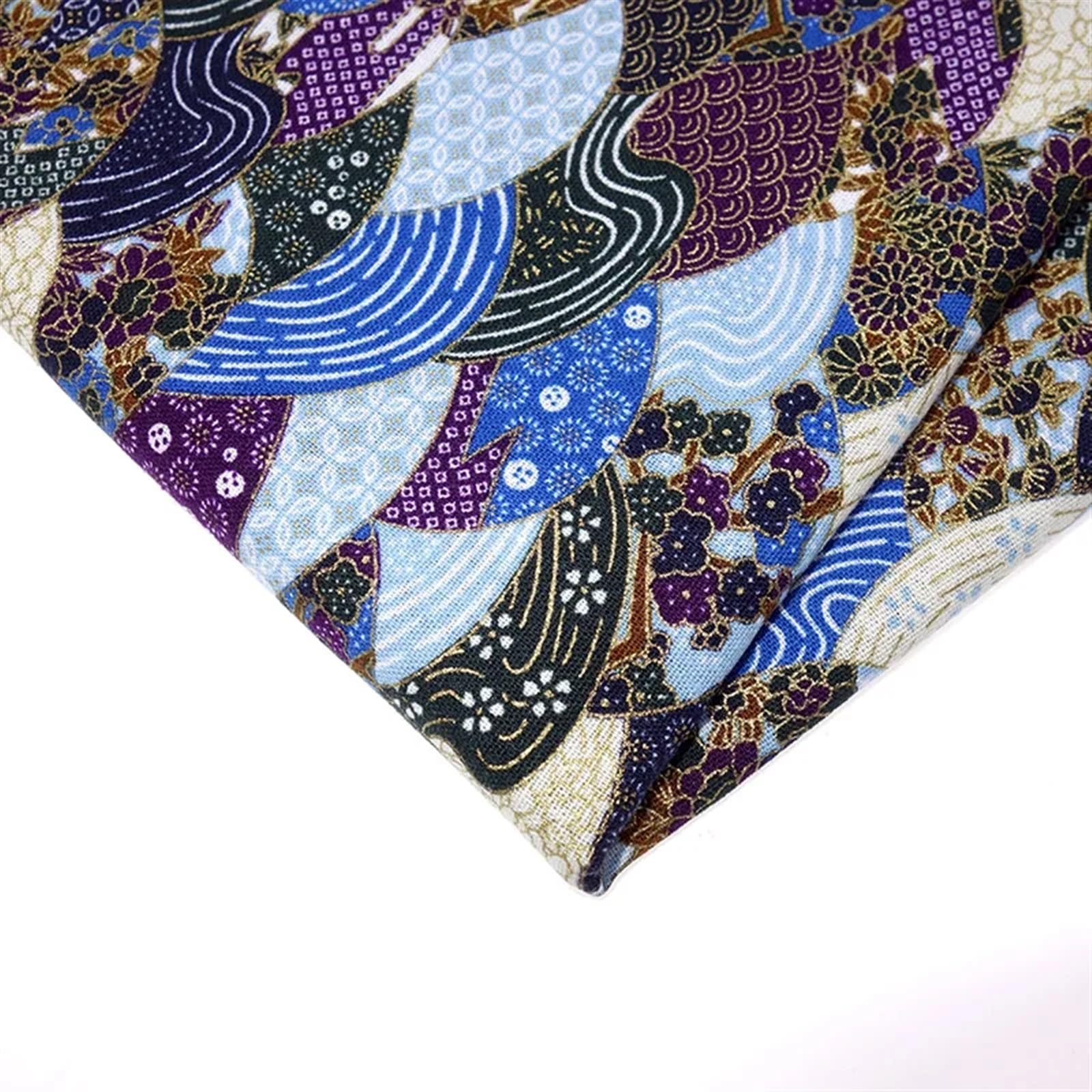50cm*145cm Cotton Fabric By Half Meter Japanese Sewing Fabric for DIY Kimono Handicraft Materials for Children(10,250CMX145CM)