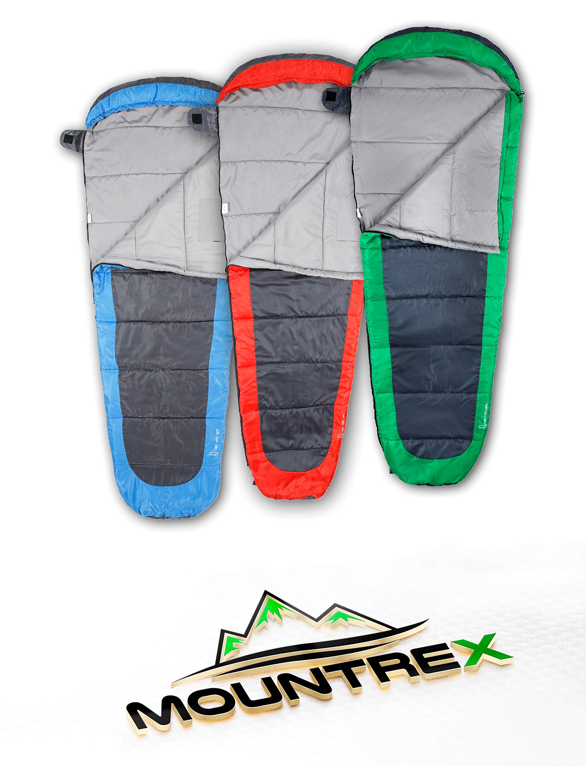 MOUNTREX® Śpiwór - ultralekki i kompaktowy (850 g) - letni śpiwór outdoorowy - śpiwór mumia (205 x 75 cm) - mały rozmiar i lekki - dla nastolatków i dorosłych + dodatkowa podróż