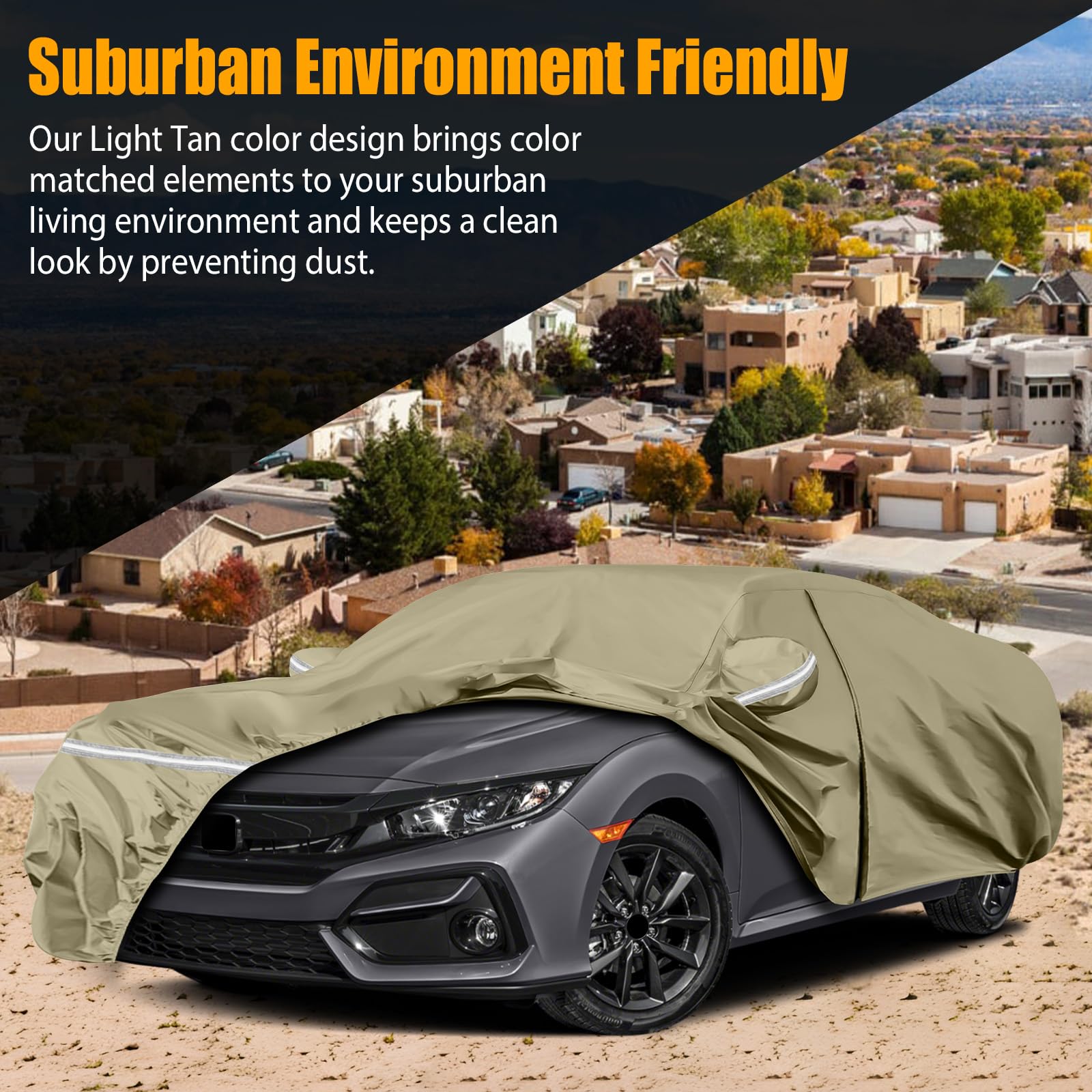 Waterproof Car Covers Replace for 2011-2025 Honda Civic Multilayer Heavy Duty with Cotton Liner All Weather Custom-fit Car — view 5