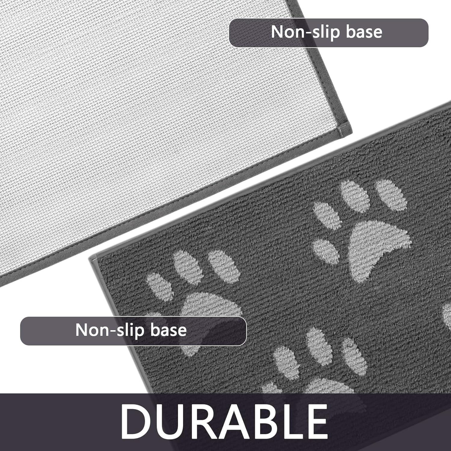 Dog Door Mat for Muddy Paws- Non-Slip Absorbent Doormat for Indoor/Outdoor Floor Use, Soft Washable, Ideal for Entryway & Patio, Dogs