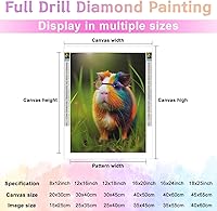 Vista 3 de Kits de pintura de diamantes para adultos, 5D DIY taladro redondo completo, arte de diamante, anteojos, cobaya, pintura de diamantes por números