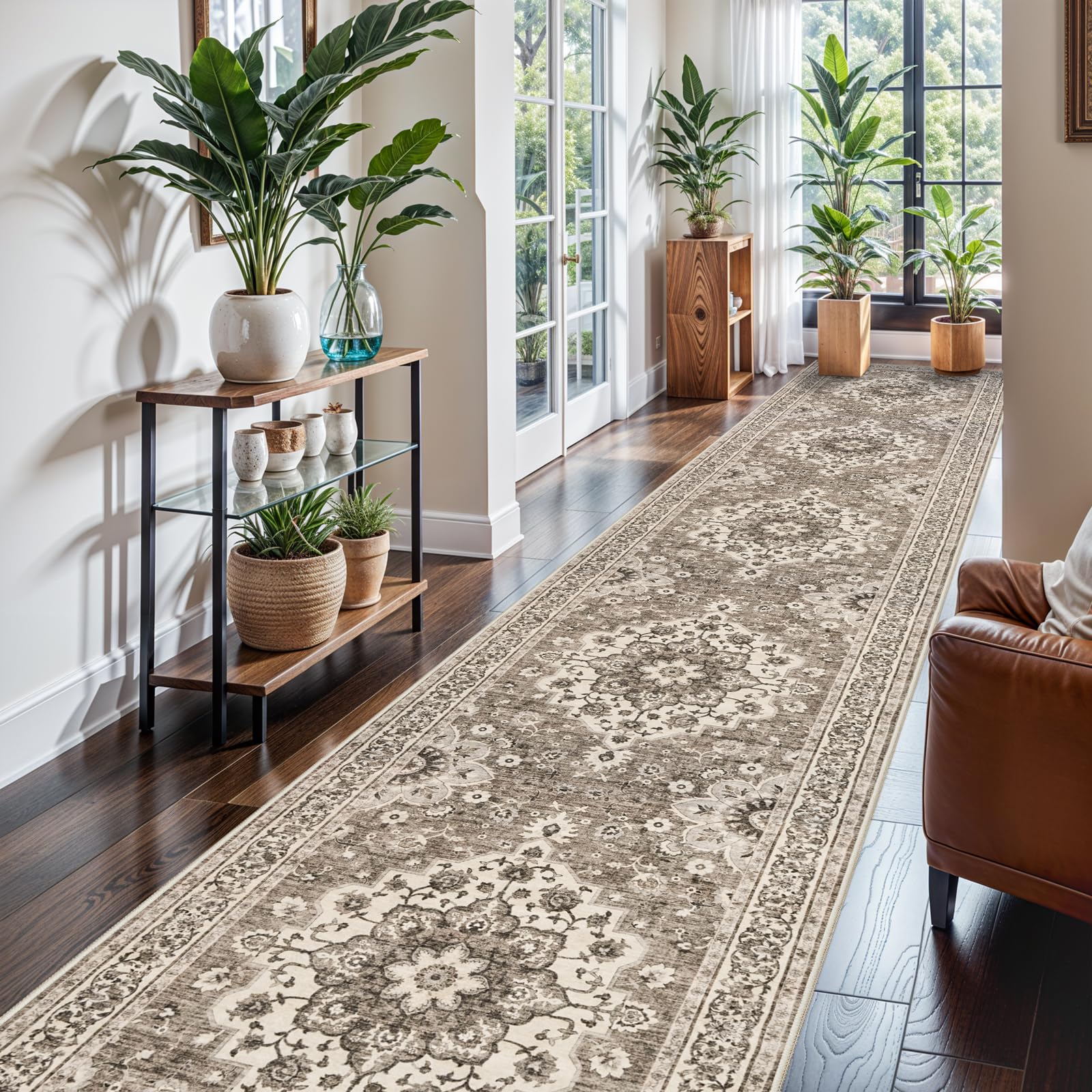 Farmhouse Distressed Runner Rug 3x16