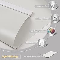 Vista 2 de Allesin Persiana enrollable motorizada funciona con Alexa para ventana, 60% opacas, persianas inteligentes inalámbricas con control remoto