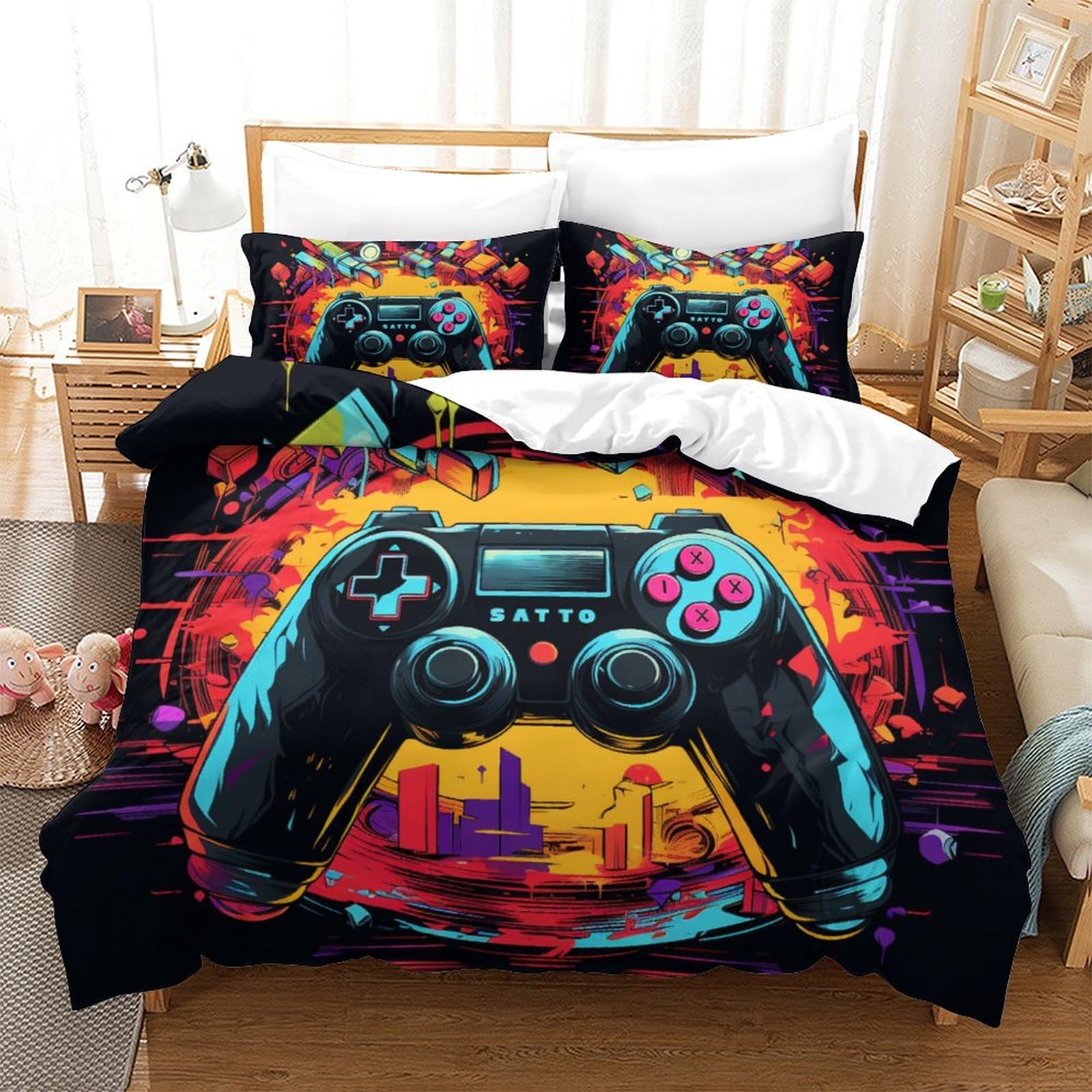 Housse de couette jeux 3D Super King pour transformer la chambre des ados et enfants