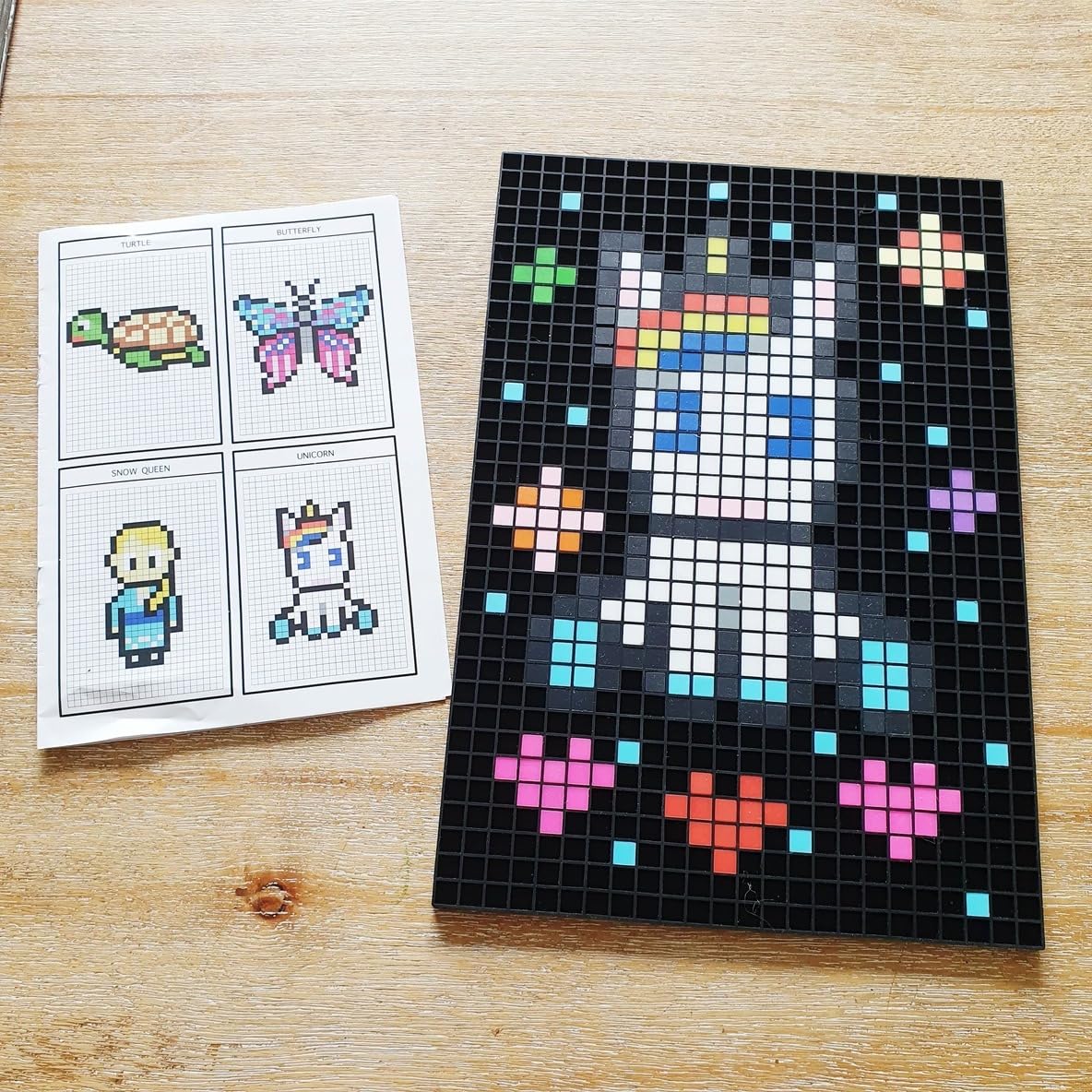 Dodocraft Zestaw Pixel Art A4, 1000 pikseli, 18 kolorów, kreatywna gra