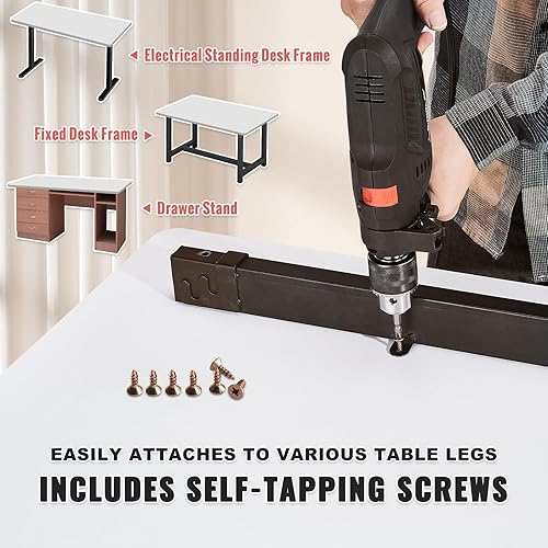 Miniatura 6 de VEVOR Tablero de mesa, 55 x 28 x 1 pulgada, capacidad de carga de 220.5 libras, tablero de partículas universal de una pieza para marco de