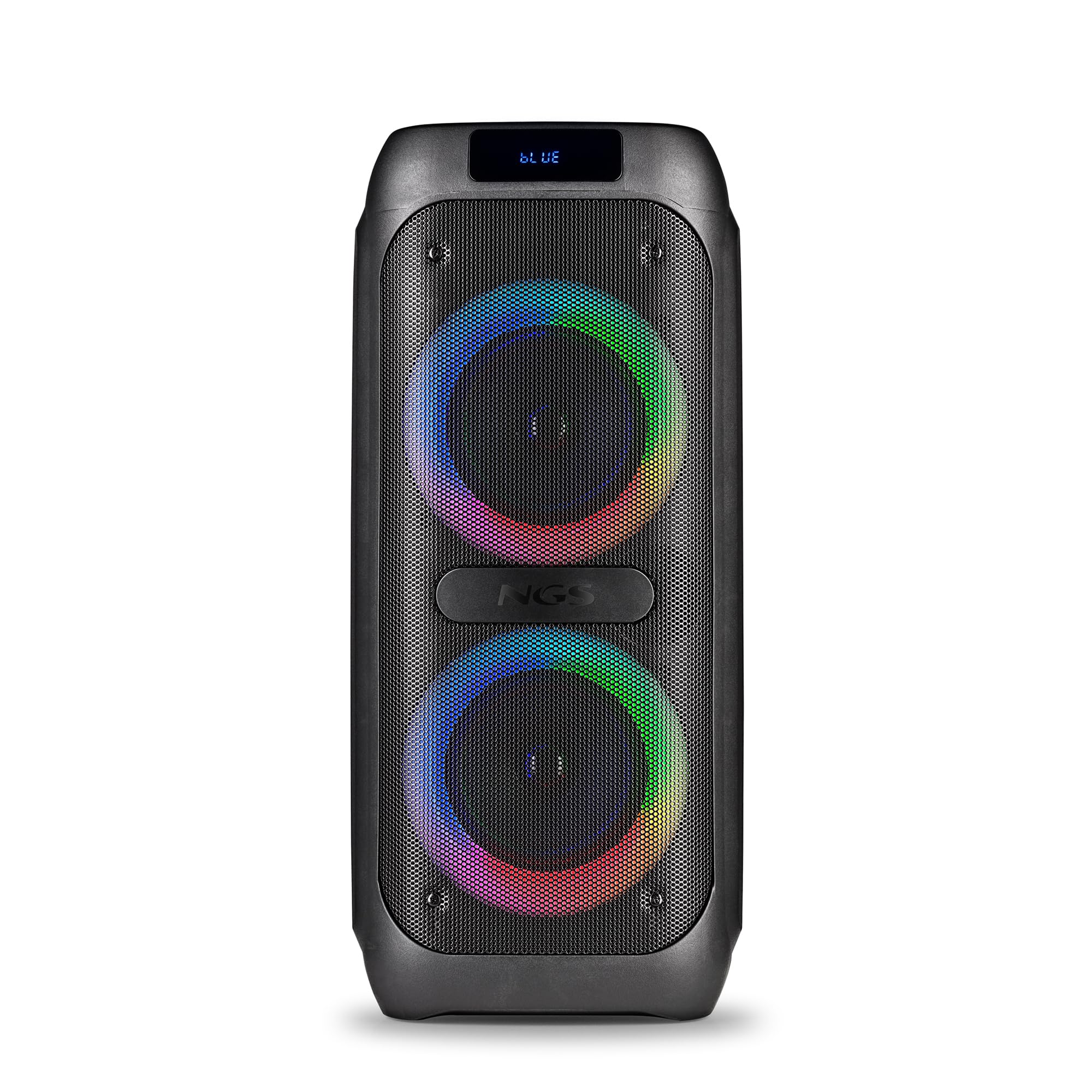 NGS Wild Banger 2 – Altavoz Compatible con Tecnología Bluetooth | 160W potencia pico, True Wireless, luces RGB, función karaoke con entrada micro, batería 4h, lector USB/TF 128GB y Radio FM.