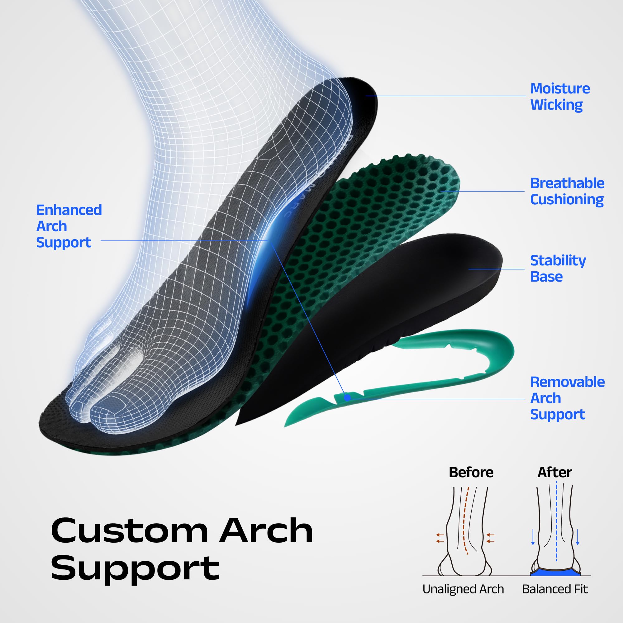 Bruno Marc Mocassins Hommes Légers Respirants, Chaussures à Enfiler avec Support de Voûte pour Marche Confortable