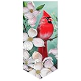 Evergreen Cardinal & Dogwoods Suede Everlasting Impression Garden Flag 12x28 Double Sided, Welcome Spring Flags For Outside, Small House Flags for Front Door, Garden, Yard