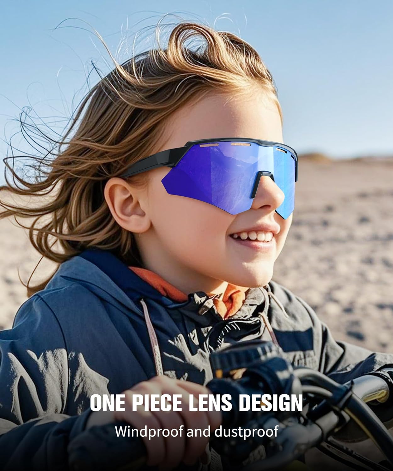 KALIYADI Polarized-Kids-Sunglasses Youth Baseball Sunglasses: Cycling Running for Boys Girls UV400 Protection Age 6-14