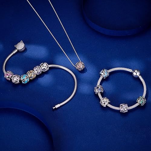 Miniatura 5 de Dije de piedra natal de plata de ley 925 con dije de corazón infinito para pulseras y collares europeos con circonita cúbica 5A, regalo de