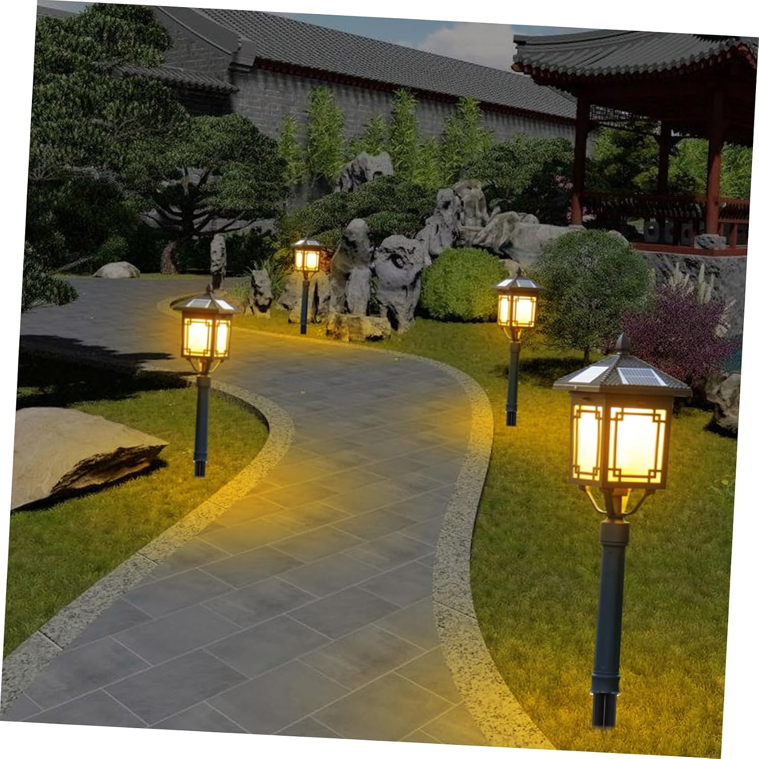 8pcs Plastic Ground Stakes Path Light Replacement Stakes Solar Torch Lights Replacement Ground Spike Lawn Lamp Plug Resistant Landscape Lighting Spike