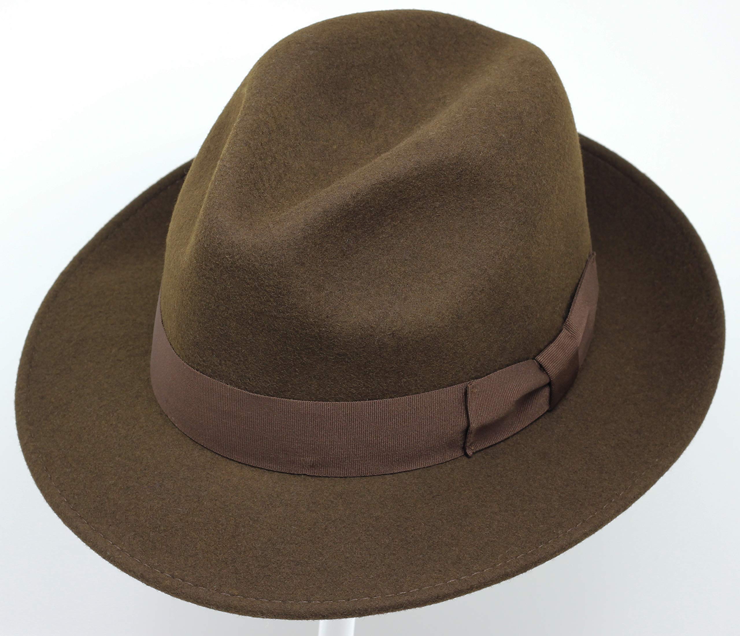 Borges & Scott Swift - Summer Fedora - lekka - 100% wełniany filc - kruszony w podróży - wodoodporny - zatrzaskowy brzeg