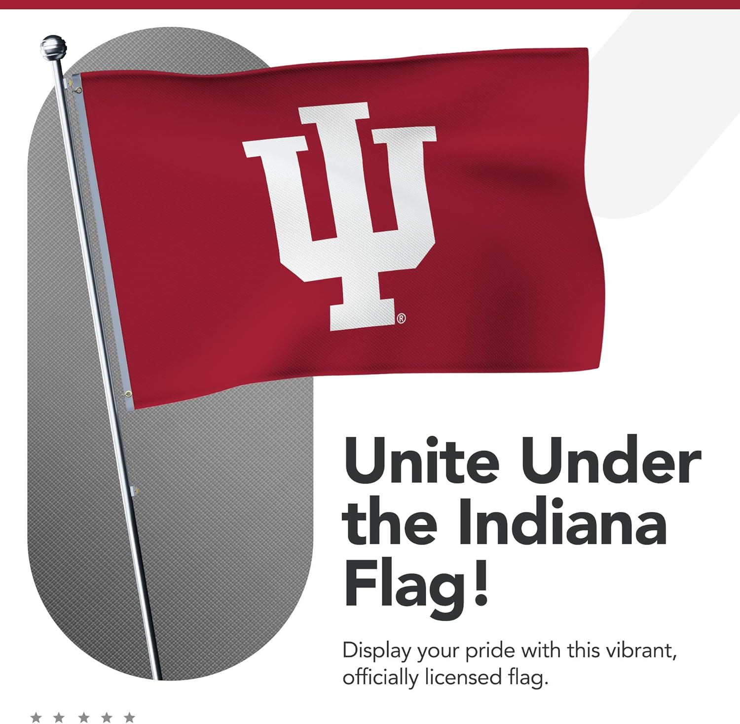 Indiana Hoosiers College Sports Printed Flag - NCAA Licensed - Nylon - School Banner (Red) (2' x 3') - Image 7
