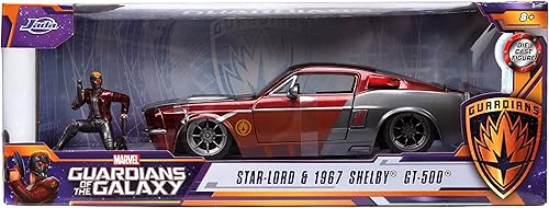 Miniatura 2 de Jada Toys Marvel Guardians of The Galaxy 124 1967 Shelby GT500 - Coche fundido a presión con figura de señor de las estrellas de 2.75 pulgadas