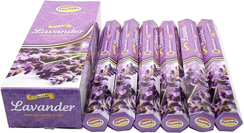 Miniatura 2 de Govinda Incienso - Lavanda - 120 varillas de incienso, incienso premium, recubierto de Masala