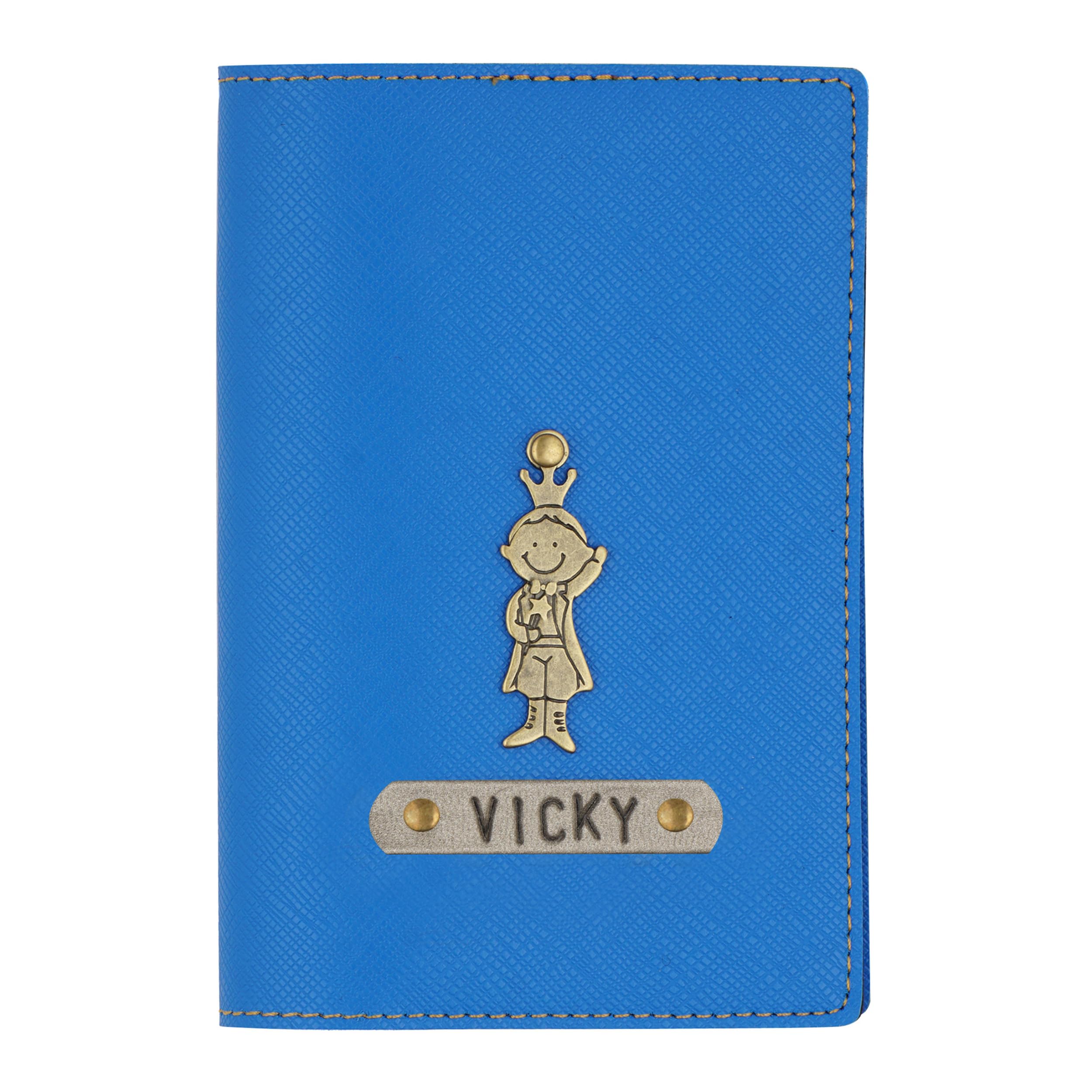 Personalized Passport Cover for Men and Women | Customized Travel Accessories Organizer | Vegan Leather Passport Cover | Unisex Handcrafted Gift (Royal Blue)-image-41
