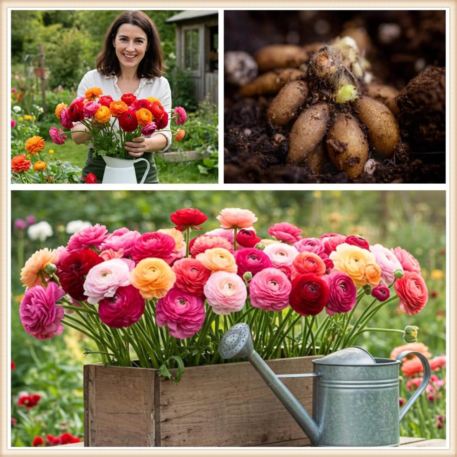 Rhizoma Ranunculus-Ranunculus bulboso-Bulbi di Ranuncoli-Grazioso-Elegante-Delicato-Naturale-Sottile-Robusto-20 Bulbi