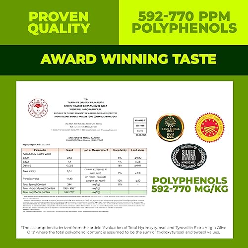 Miniatura 2 de Zest Delites - Aceite de oliva rico en polifenoles extra virgen, hasta 770 mgkg de aceite de oliva con alto contenido de polifenoles, AOVE prensado