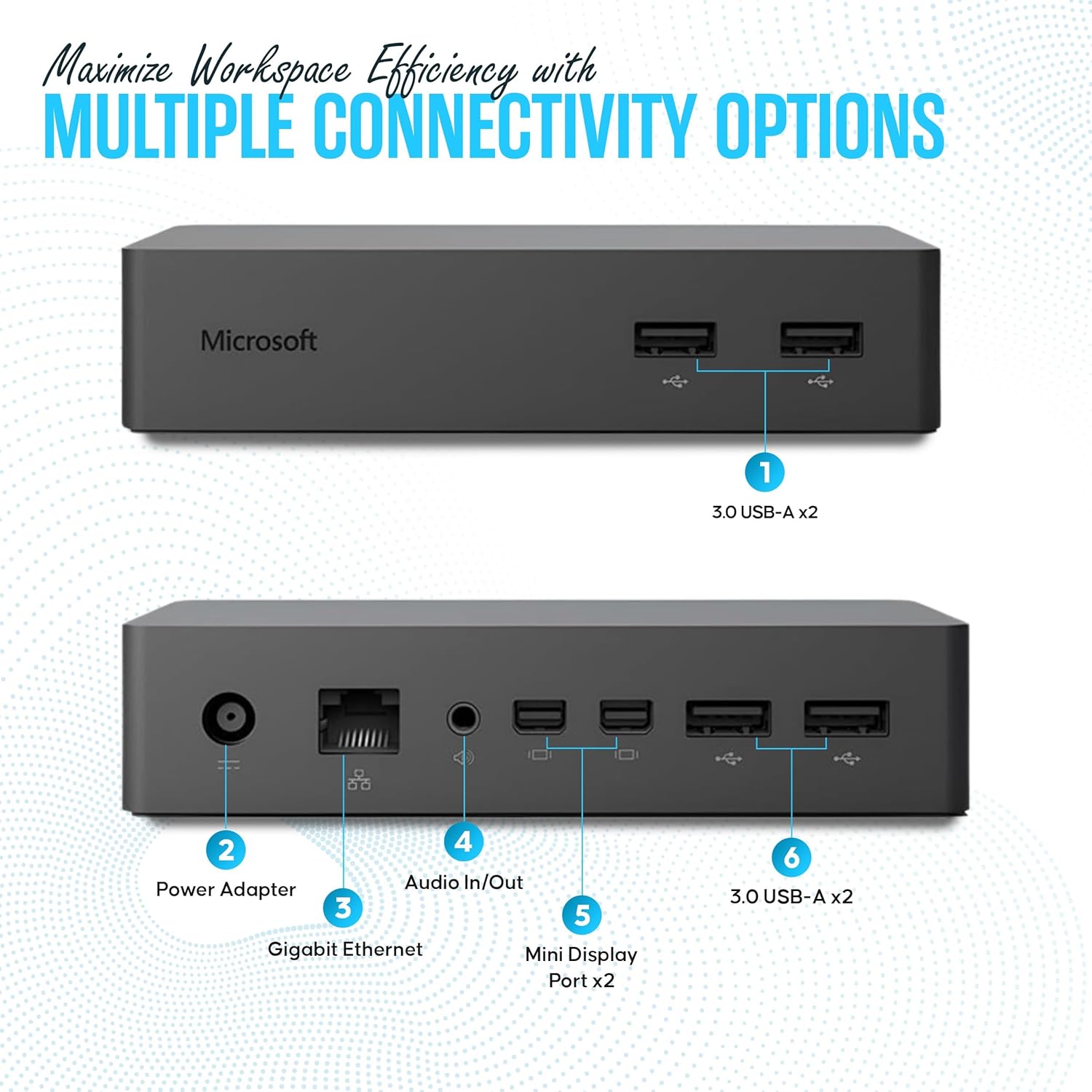 Microsoft Surface Dock PD9-00003 - Surface Pro Docking Station (Black) (Renewed)
