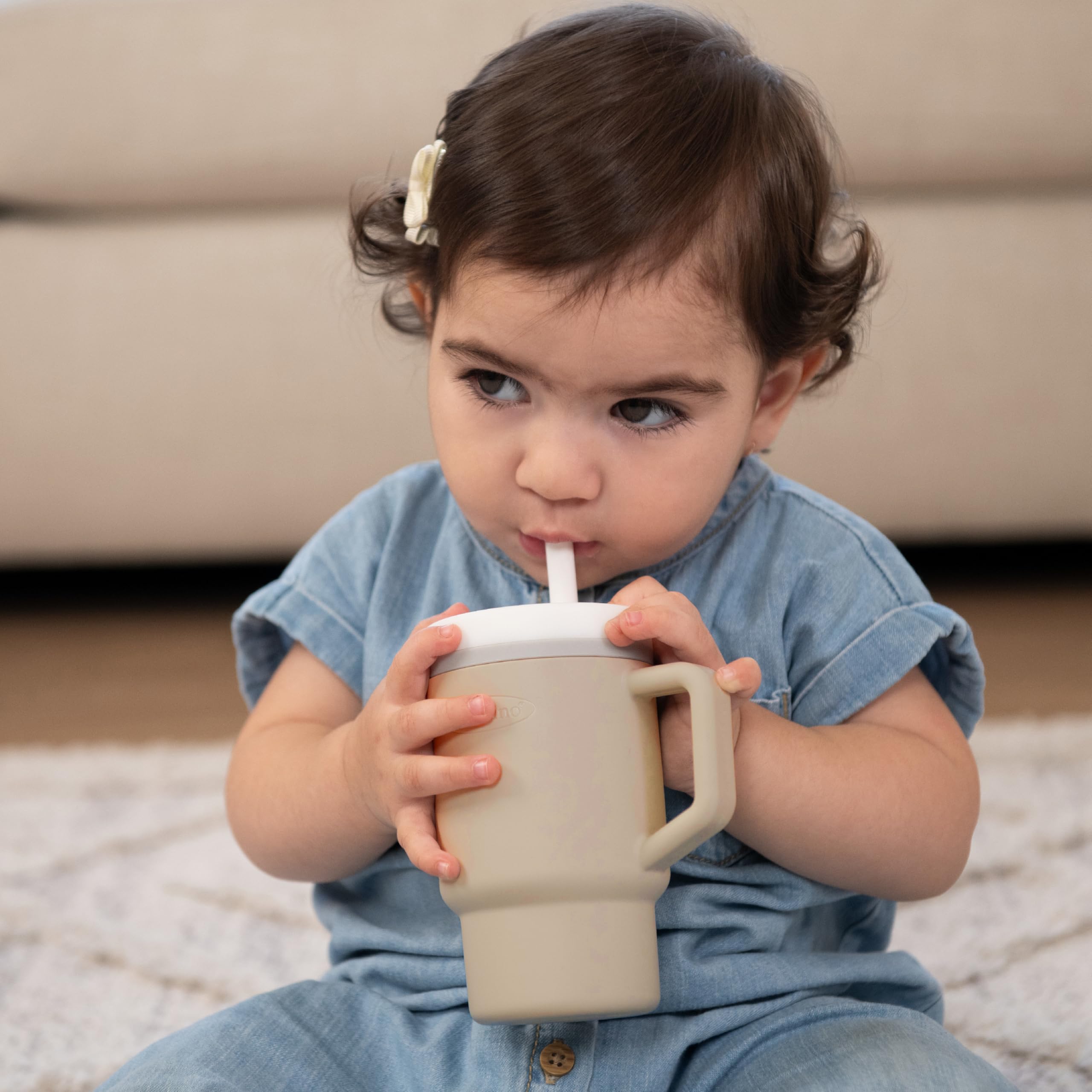 INFANTINO My 1st Tumbler, Adorable Miniature Tumbler with Leak-Resistant Straw and Toddler-Friendly Handle - Image 2