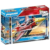 PLAYMOBIL Air Stuntshow 70832 Jet Eagle, Aereo Giocattolo con Turbina Rotante