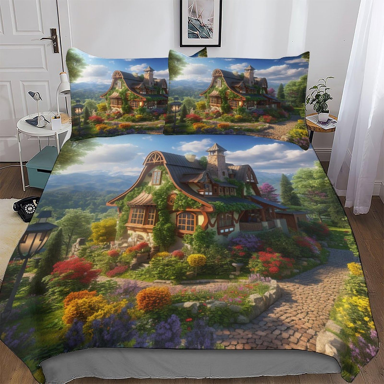 Parure de lit chalet de montagne 200x200 contre le froid et les draps rêches