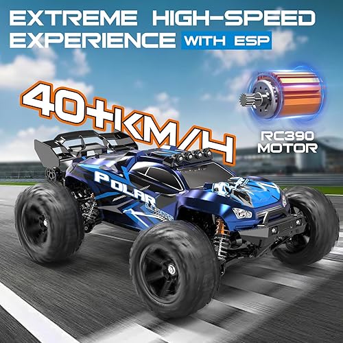 Miniatura 3 de Rc Cars 114 All Terrain RC Car para adultos y niños, 4WD Off-Road RC Truck de alta velocidad rápido 40+ KPH, 4X4 impermeable a control remoto con 2