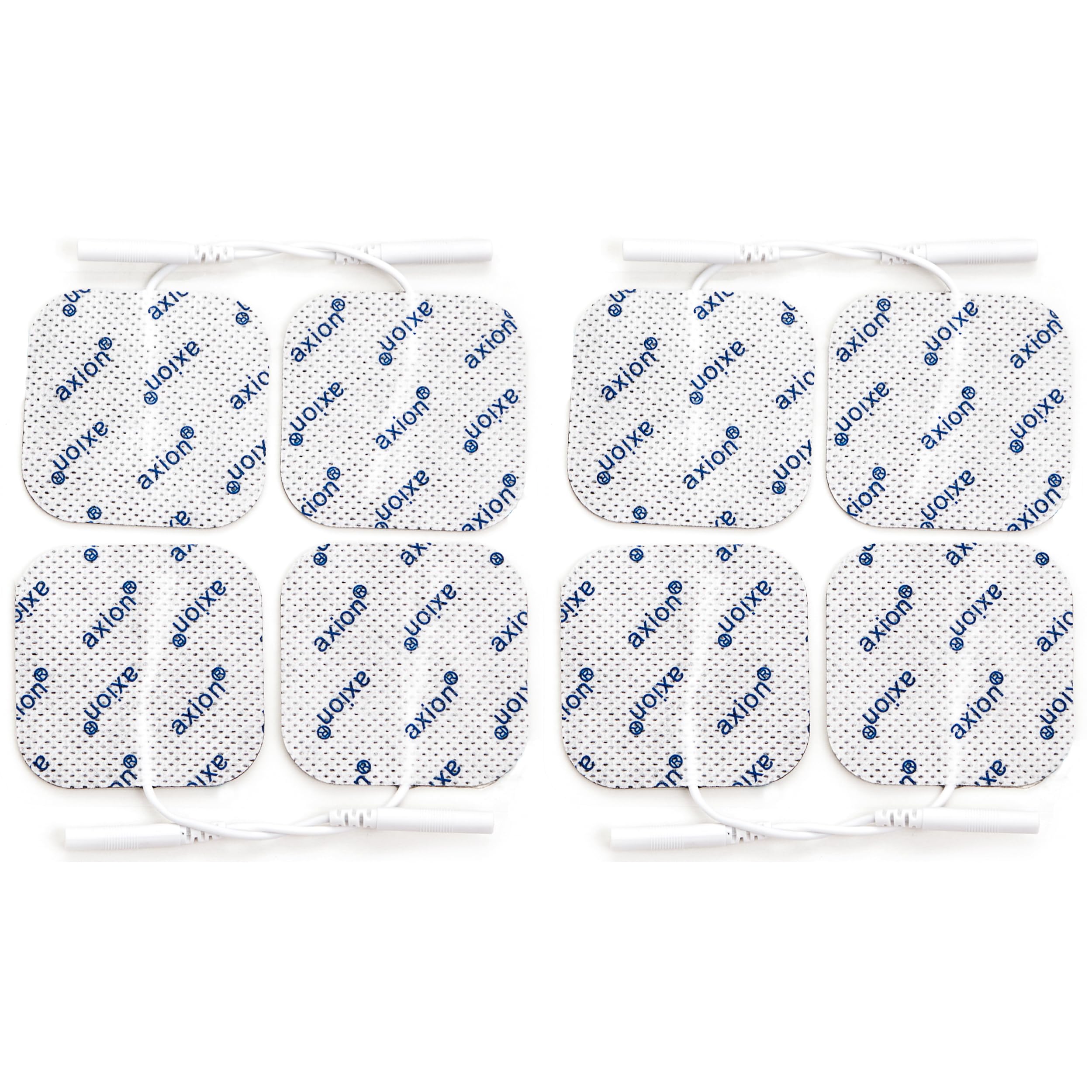axion - 8 elettrodi Pads 50x50mm autoadesivi e Resistenti compatibili con dispositivi CEFAR COMPEX elettrostimolatore TENS EMS