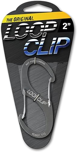 LoopRope Clip de acero inoxidable resistente (2.00 pulgadas) para cuerda de amarre Clips elásticos cuerdas elásticas con ganchos resistentes