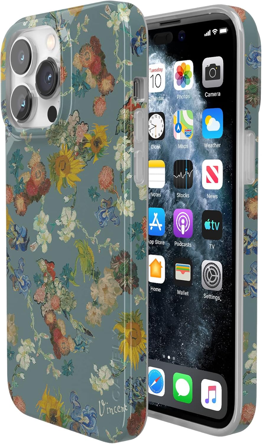 Casely iPhone 14 Pro Max Case | Van Gogh | Vincent's Flowers | Compatible with MagSafe | Classic Ultra Slim Design