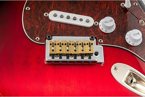 Miniatura 37 de Musiclily Sillas de puente de guitarra de latón ultra de 0.413 in, sillín de puente de trémolo para Fender Telecaster Tele Stratocaster Strat ST TL