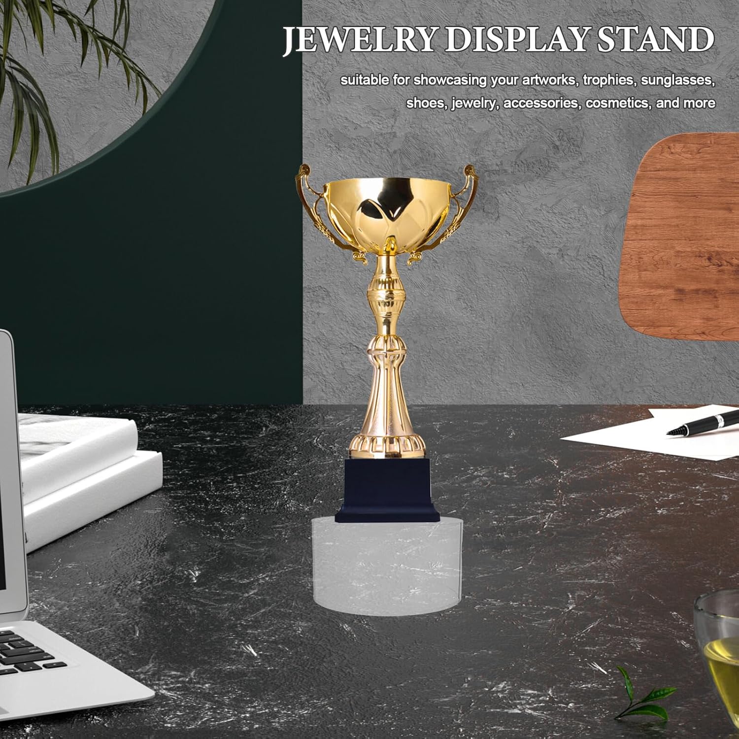 6pcs Acrylic round Display Risers with Hollow Bottoms for Jewelry and Candy Table Buffet Party Decor