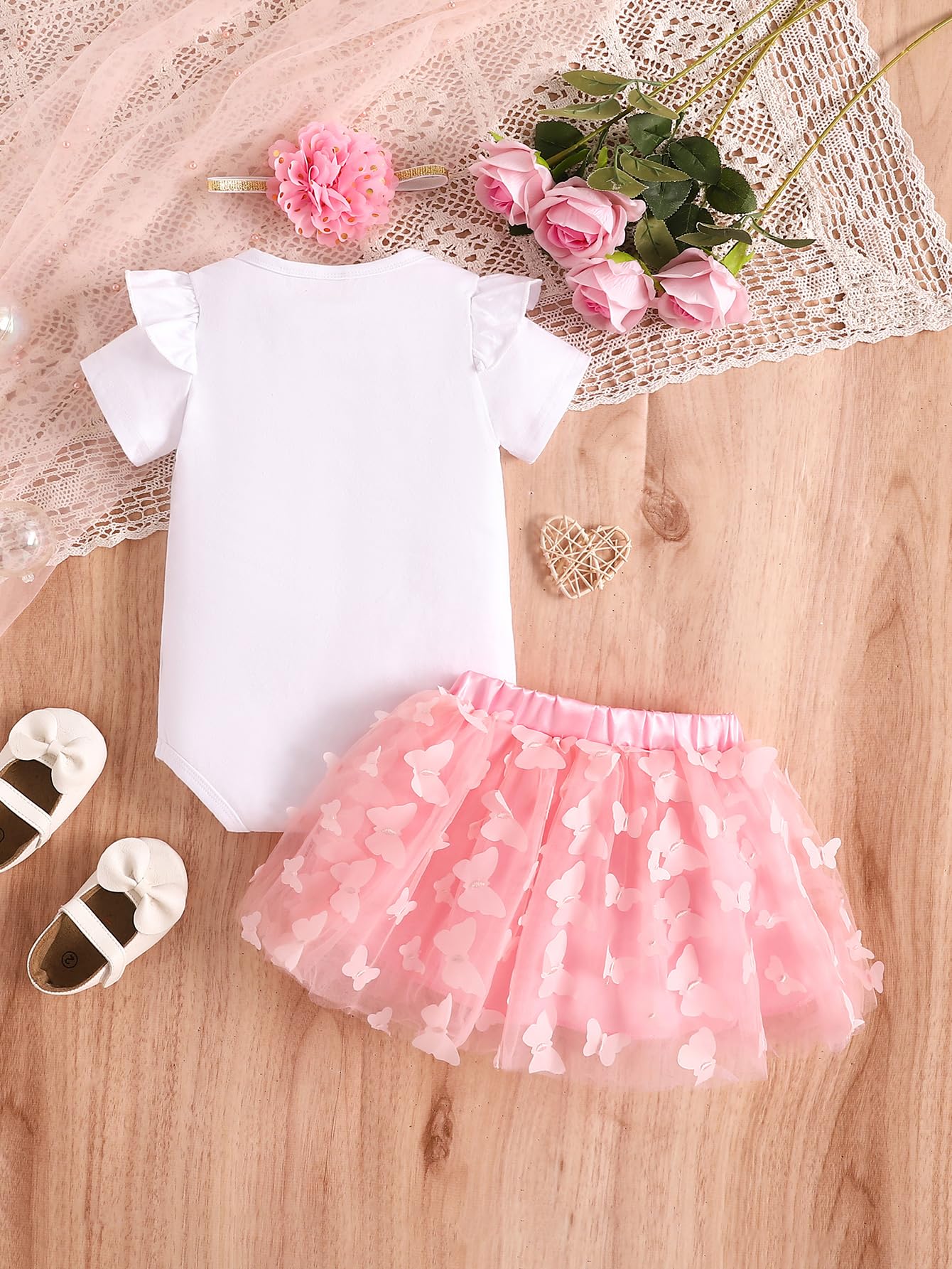 Neonate Il Mio 1° Compleanno Abiti Manica Corta Torta Smash Gonna Paillettes Tutu Abito da Principessa Set di Abbigliamento