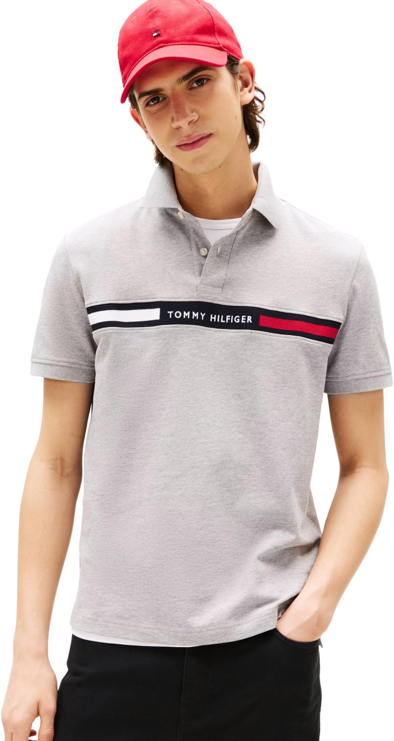 Tommy Hilfiger Herren Poloshirt Kurzarm Chest Insert Regular Fit