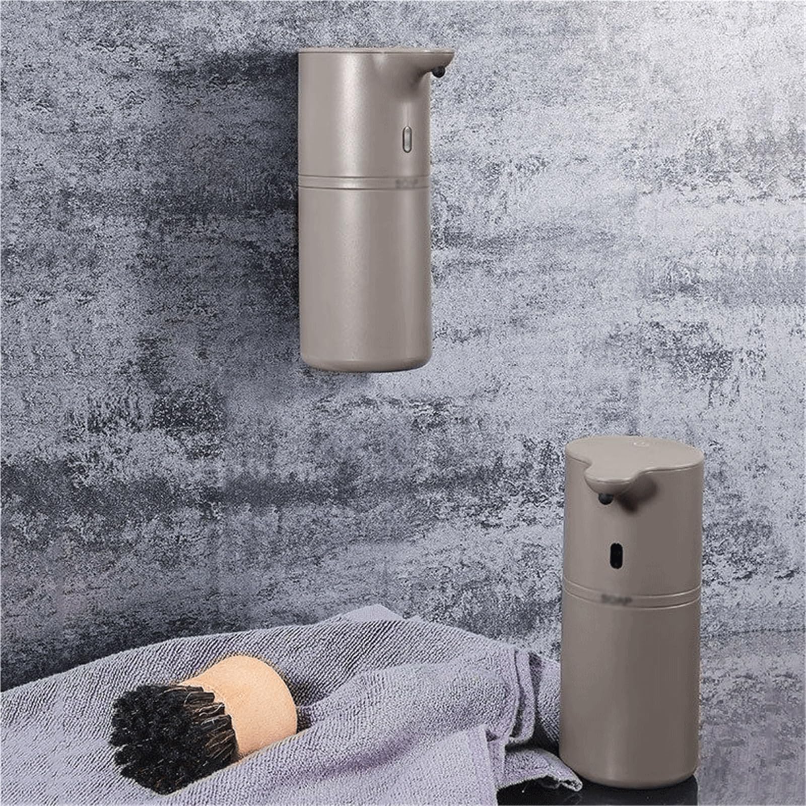 distributore di sapone Dispenser di sapone fascia alta for uso domestico: dispenser for lozioni e shampoo a parete o da appoggio(Nero)