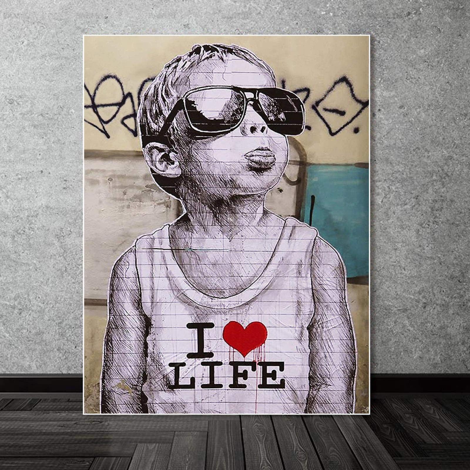 Amazon.co.jp: バンクシー I Love Life ストリート ウォール