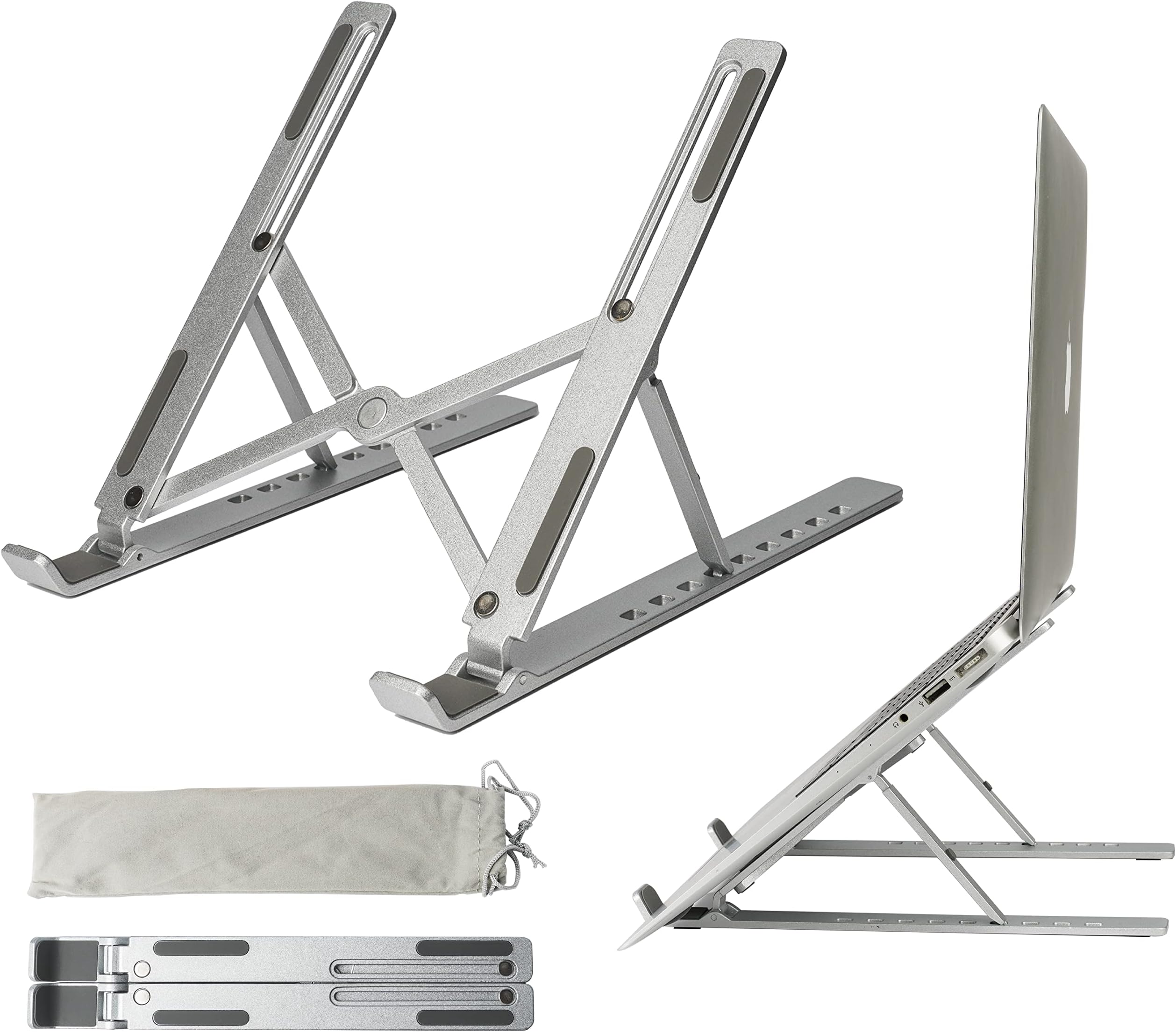 Laptop Stand Portable Foldable Adjustable, Laptop Holder Ergonomic Desk ...