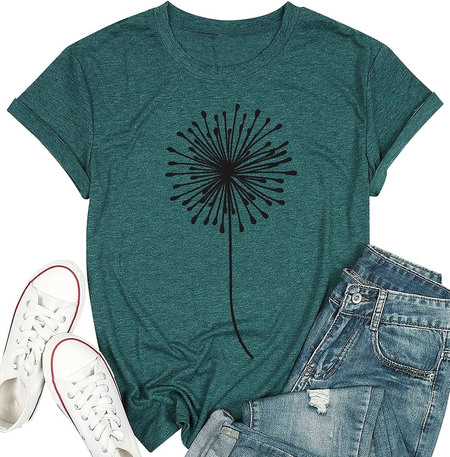 Bealatt Women’s Sunflower Graphic Shirts Sunflower Pattern Print Tank Tops Casual Sleeveless Summer Tops Holiday Tee Shirt