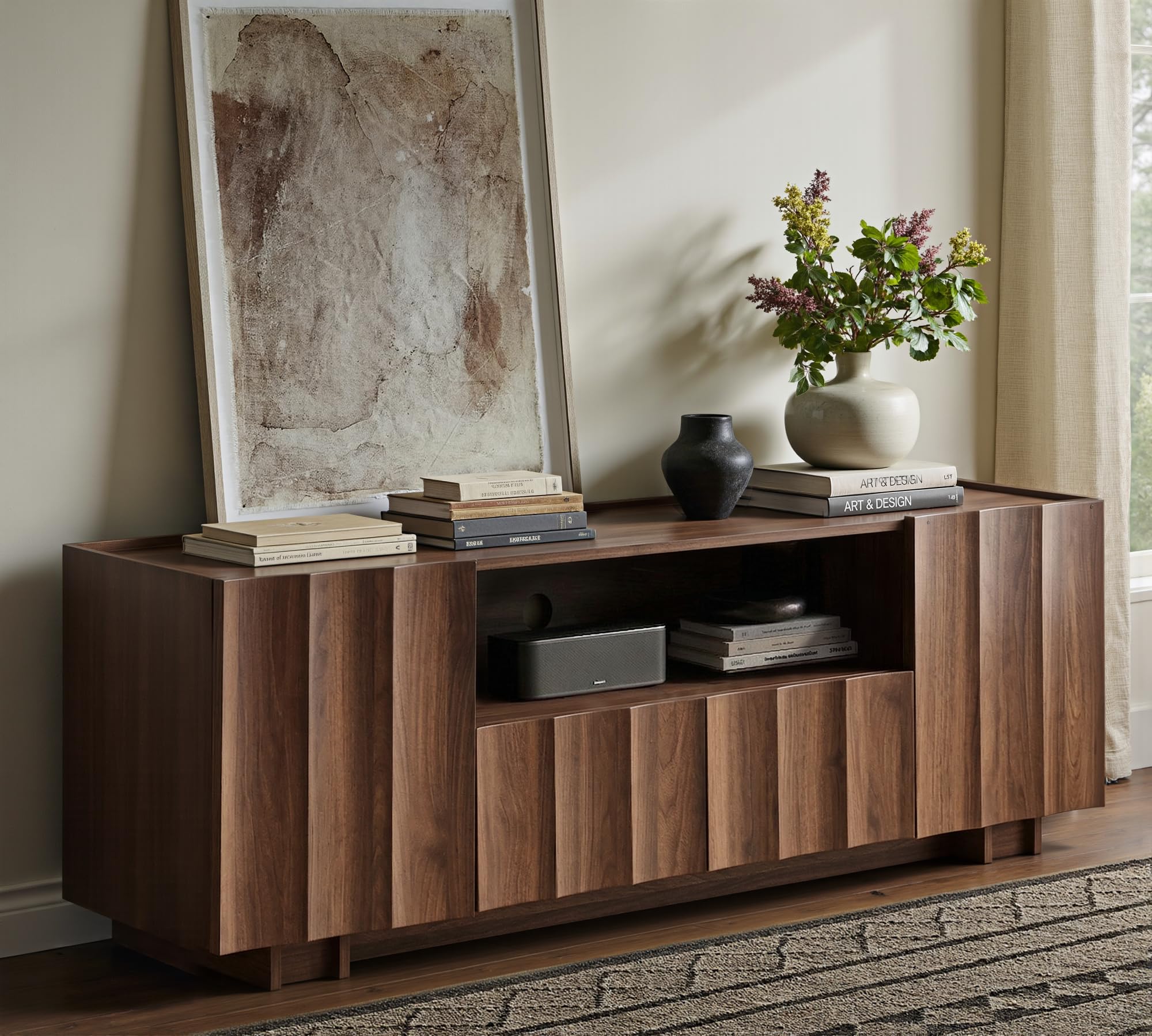 Amazon.com: win2win TV Stand for 70 Inch TV, Mid Century Modern TV