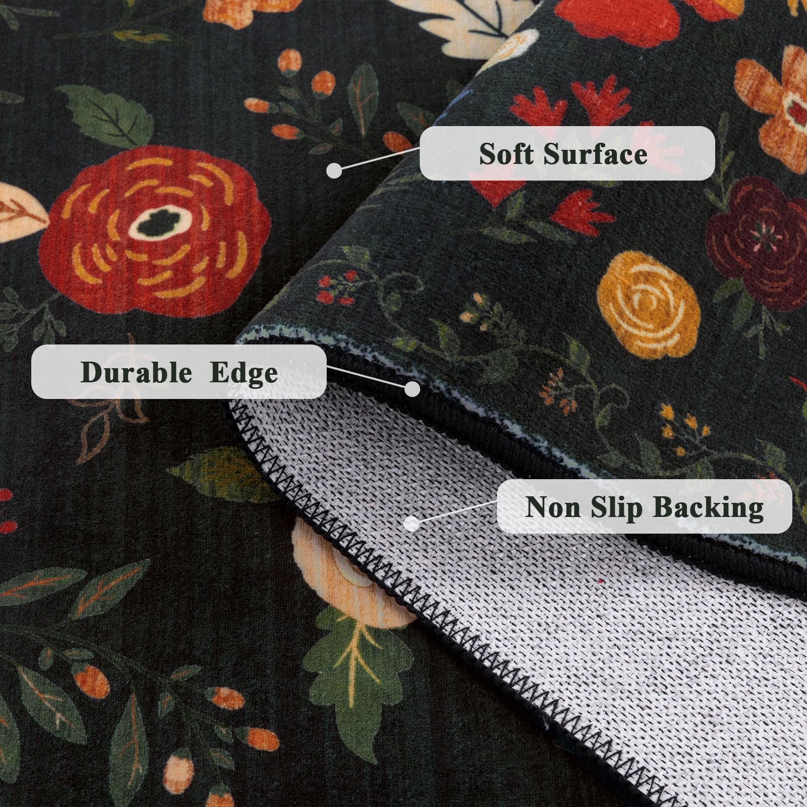 Amazon.com: U'Artlines 6x9ft Vintage Floral Area Rug Machine