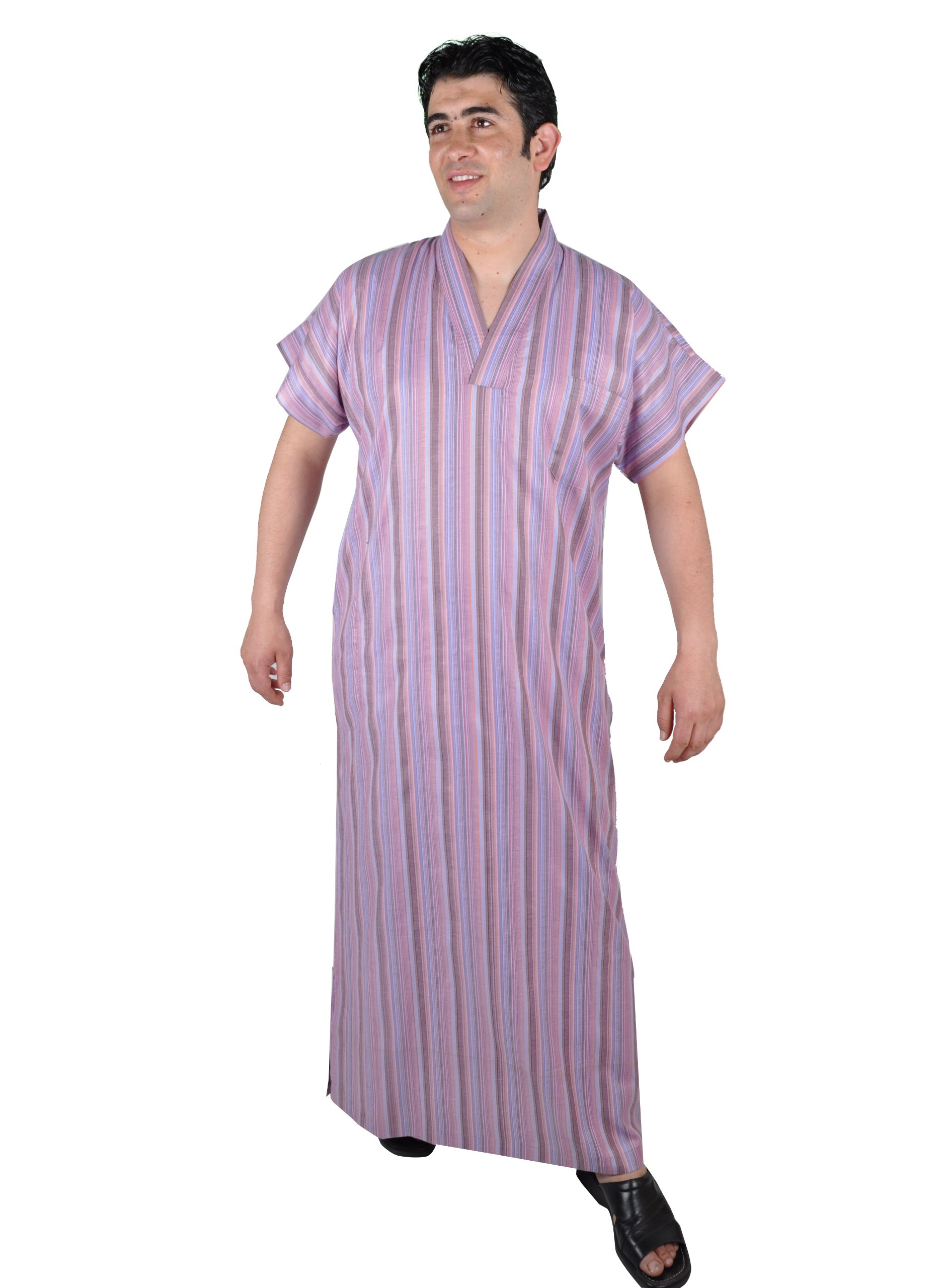 Eleganter Herren-Kaftan Hauskleid Freizeitkleid Sommerkleid Nachthemd