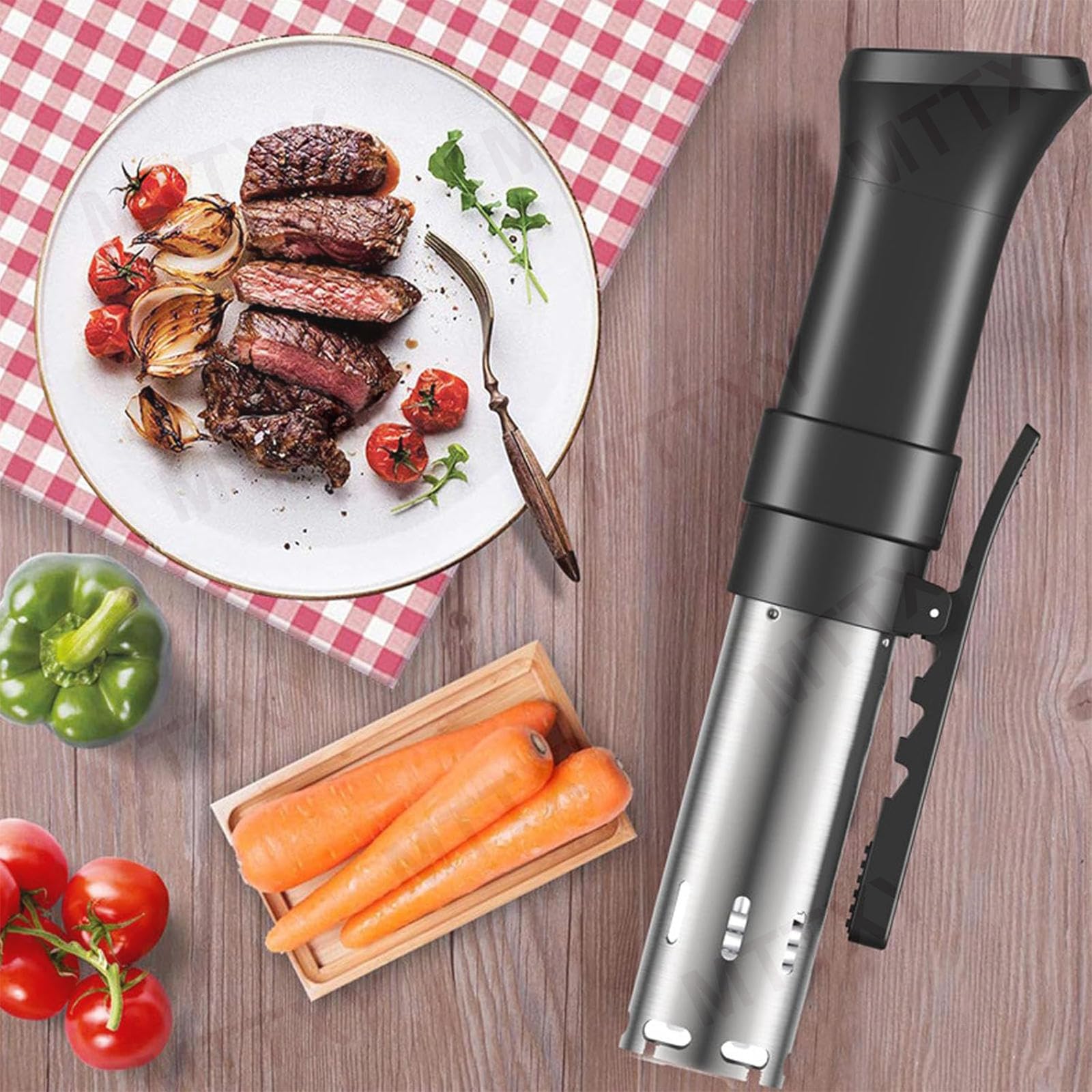 Kuchenka Sous Vide O Mocy 1100 W, Cyrkulator Zanurzeniowy Z Ekranem Dotykowym LCD, Wodoodpornością Ipx7, Kontrolą Temperatury, Próżniowym Urządzeniem Grzewczym O Powolnym Gotowaniu